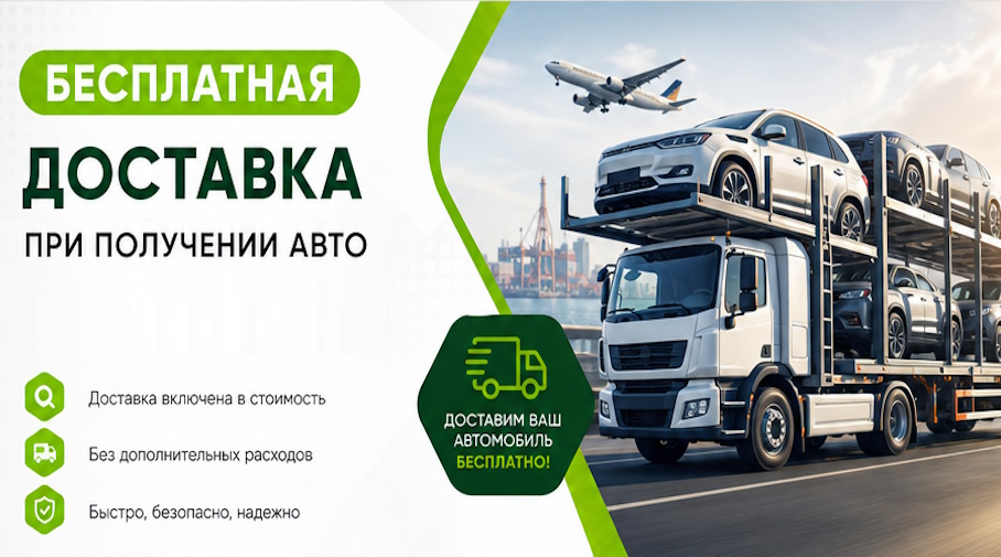 Акция! Бесплатная доставка по Смоленске при получении авто